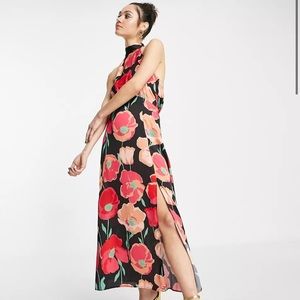 ASOS floral halter dress